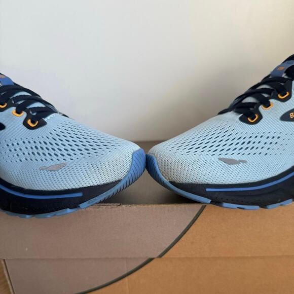 Brooks Ghost 15 Blue/Black/Yellow Women Running Sneakers 1203801B437- SZ 8 - Picture 8 of 14